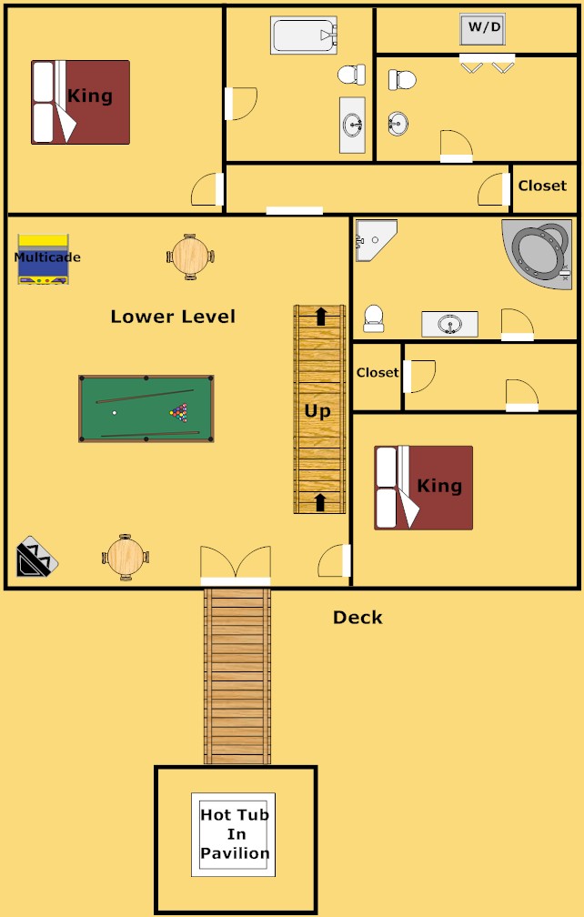 Pigeon Cabin Riversong Ridge 3 Bedroom Sleeps 8